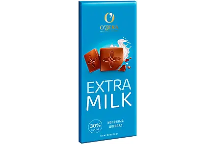 «O'Zera», шоколад молочный Extra milk, 90 г